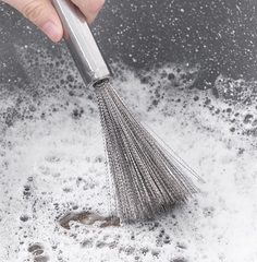 Cọ dây thép vệ sinh xoong nồi có tay cầm bàn chải cọ rửa nồi chén bát đồ dùng nhà bếp dây thép A1714