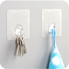 Móc dán treo tường trong suốt treo quần áo vật dụng, móc dán tường không đục lỗ cho cửa nhà bếp phòng tắm A1723