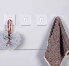 Móc dán treo tường trong suốt treo quần áo vật dụng, móc dán tường không đục lỗ cho cửa nhà bếp phòng tắm A1723