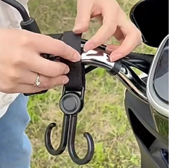 Móc treo xe đạp xe máy xe đẩy em bé xoay 360 độ đa năng, móc treo xe đạp móc treo xe điện đa năng A1754