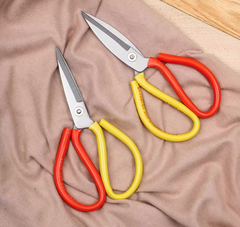 Kéo thép không gỉ hai màu Vàng đỏ cho nhà bếp gia đình kéo cắt vải cắt giấy đóng gói cắt băng keo A2412