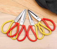 Kéo thép không gỉ hai màu Vàng đỏ cho nhà bếp gia đình kéo cắt vải cắt giấy đóng gói cắt băng keo A2412