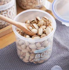 Hũ nhựa trong suốt đựng thực phẩm hũ đựng sữa hạt bột ngũ cốc nhà bếp, hũ đựng đồ ăn đủ để lạnh A2822