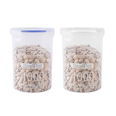 Hũ nhựa trong suốt đựng thực phẩm hũ đựng sữa hạt bột ngũ cốc nhà bếp, hũ đựng đồ ăn đủ để lạnh A2822