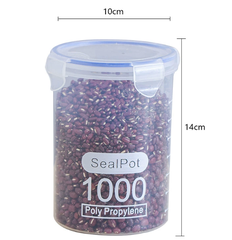 Hũ nhựa trong suốt đựng thực phẩm hũ đựng sữa hạt bột ngũ cốc nhà bếp, hũ đựng đồ ăn đủ để lạnh A2822