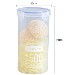 Hũ nhựa trong suốt đựng thực phẩm hũ đựng sữa hạt bột ngũ cốc nhà bếp, hũ đựng đồ ăn đủ để lạnh A2822