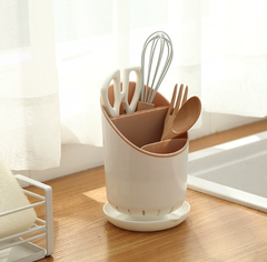 Giá nhựa đựng muỗng đũa nĩa nhà bếp, ống đựng đũa quán ăn  nhà hàng màu nhẹ nhàng  sắp xếp gọn gàng A2853