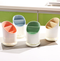 Giá nhựa đựng muỗng đũa nĩa nhà bếp, ống đựng đũa quán ăn  nhà hàng màu nhẹ nhàng  sắp xếp gọn gàng A2853