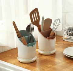 Giá nhựa đựng muỗng đũa nĩa nhà bếp, ống đựng đũa quán ăn  nhà hàng màu nhẹ nhàng  sắp xếp gọn gàng A2853