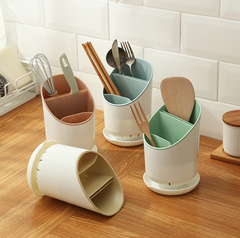 Giá nhựa đựng muỗng đũa nĩa nhà bếp, ống đựng đũa quán ăn  nhà hàng màu nhẹ nhàng  sắp xếp gọn gàng A2853