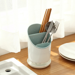 Giá nhựa đựng muỗng đũa nĩa nhà bếp, ống đựng đũa quán ăn  nhà hàng màu nhẹ nhàng  sắp xếp gọn gàng A2853