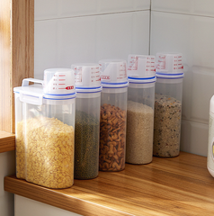 Hộp đựng đựng gạo ngũ cốc đựng hạt nhà bếp bằng nhựa trong suốt đựng thực phẩm dạng hạt A2952