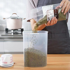Hộp đựng đựng gạo ngũ cốc đựng hạt nhà bếp bằng nhựa trong suốt đựng thực phẩm dạng hạt A2952