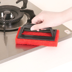 Bàn chải bọt biển vệ sinh bồn rửa nhà bếp có tay cầm, bàn chà cọ nồi lau chùi nhà bếp nhà tắm A3724