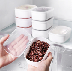 Hộp đựng thức ăn gia đình kiểu Nhật hộp đựng thức ăn trưa có nắp đậy, Hộp Chia đồ ăn bỏ tủ lạnh A4912