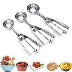 Dụng cụ múc kem Múc trái cây bằng inox muỗng múc kem chuyên dụng muỗng múc trái cây hình tròn A4913