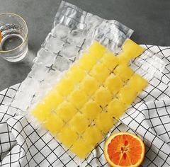 Bịch 10 Túi làm đá 24 Viên dùng một lần khuôn đá viên tự niêm phong có thể xé được, khuôn làm thạch rau câu A4941