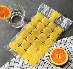 Bịch 10 Túi làm đá 24 Viên dùng một lần khuôn đá viên tự niêm phong có thể xé được, khuôn làm thạch rau câu A4941