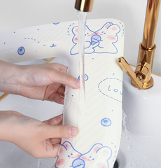 Đệm bệ bồn cầu giữ ấm HỌA TIẾT mùa đông hạn chế vi khuẩn vỏ bọc bệ bồn cầu bằng xốp silicon EVA chống thấm A4962-Mau Hoa Tiet