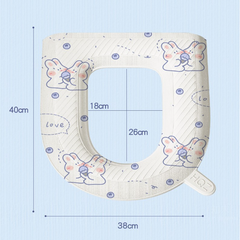 Đệm bệ bồn cầu giữ ấm HỌA TIẾT mùa đông hạn chế vi khuẩn vỏ bọc bệ bồn cầu bằng xốp silicon EVA chống thấm A4962-Mau Hoa Tiet