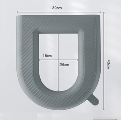 Đệm bệ bồn cầu giữ ấm mùa đông hạn chế vi khuẩn vỏ bọc bệ bồn cầu bằng xốp silicon EVA  chống thấm A4962-Mau Don Sac