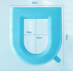 Đệm bệ bồn cầu giữ ấm mùa đông hạn chế vi khuẩn vỏ bọc bệ bồn cầu bằng xốp silicon EVA  chống thấm A4962-Mau Don Sac