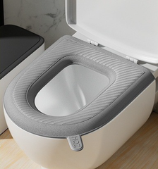 Đệm bệ bồn cầu giữ ấm mùa đông hạn chế vi khuẩn vỏ bọc bệ bồn cầu bằng xốp silicon EVA  chống thấm A4962-Mau Don Sac