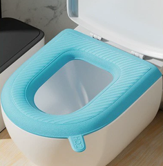 Đệm bệ bồn cầu giữ ấm mùa đông hạn chế vi khuẩn vỏ bọc bệ bồn cầu bằng xốp silicon EVA  chống thấm A4962-Mau Don Sac