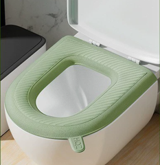 Đệm bệ bồn cầu giữ ấm mùa đông hạn chế vi khuẩn vỏ bọc bệ bồn cầu bằng xốp silicon EVA  chống thấm A4962-Mau Don Sac