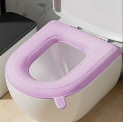 Đệm bệ bồn cầu giữ ấm mùa đông hạn chế vi khuẩn vỏ bọc bệ bồn cầu bằng xốp silicon EVA  chống thấm A4962-Mau Don Sac