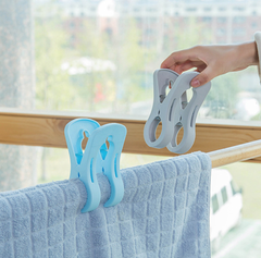 Kẹp đôi phơi quần áo chăn ga chống gió lớn kẹp nhựa kẹp quần áo kẹp ga trải giường gấu bông sấy khô A5013