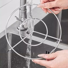 Giá 24 xiên nướng bằng thép không gỉ lò nướng chiên không dầu kiểu mới giá xiên treo tròn nhà bếp L0953
