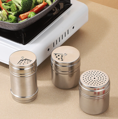 Lọ rắc gia vị nướng hạt tiêu rắc bột ớt hạt mè bằng thép không gỉ, hũ đựng muối gia vị đựng tăm L1011/L1012