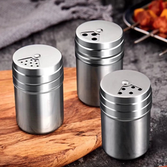 Lọ rắc gia vị nướng hạt tiêu rắc bột ớt hạt mè bằng thép không gỉ, hũ đựng muối gia vị đựng tăm L1011/L1012