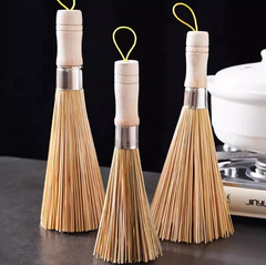 Bàn chải cọ xoong nồi sợi tre tự nhiên chổi cọ vệ sinh nồi chén bát nhà bếp cọ rửa sợi tre đa năng L1014