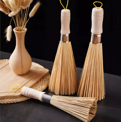 Bàn chải cọ xoong nồi sợi tre tự nhiên chổi cọ vệ sinh nồi chén bát nhà bếp cọ rửa sợi tre đa năng L1014