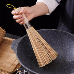 Bàn chải cọ xoong nồi sợi tre tự nhiên chổi cọ vệ sinh nồi chén bát nhà bếp cọ rửa sợi tre đa năng L1014