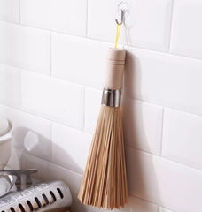 Bàn chải cọ xoong nồi sợi tre tự nhiên chổi cọ vệ sinh nồi chén bát nhà bếp cọ rửa sợi tre đa năng L1014