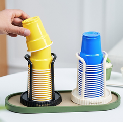 Giá để cốc giấy dùng 1 lần để bàn, Khay để cốc giấy cạnh bình nước uống cửa hàng quán ăn tiệm Spa L1022