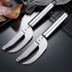 Dao mổ bụng cá bằng thép không gỉ, dụng cụ cạo vảy sơ chế cá nguyên con, dao loại bỏ vảy cá đa năng L1114