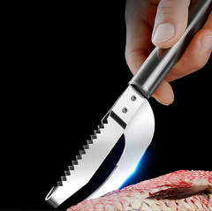 Dao mổ bụng cá bằng thép không gỉ, dụng cụ cạo vảy sơ chế cá nguyên con, dao loại bỏ vảy cá đa năng L1114