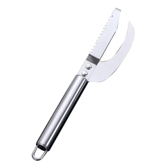 Dao mổ bụng cá bằng thép không gỉ, dụng cụ cạo vảy sơ chế cá nguyên con, dao loại bỏ vảy cá đa năng L1114