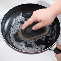 Bàn chà nhám chà nồi tẩy gỉ sét bằng bọt biển có tay cầm, bàn chải rửa chén vệ sinh nhà bếp L1152