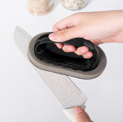 Bàn chà nhám chà nồi tẩy gỉ sét bằng bọt biển có tay cầm, bàn chải rửa chén vệ sinh nhà bếp L1152