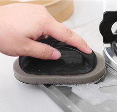 Bàn chà nhám chà nồi tẩy gỉ sét bằng bọt biển có tay cầm, bàn chải rửa chén vệ sinh nhà bếp L1152