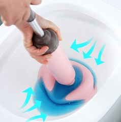 Dụng cụ thông thụt thông tắc ngẽn bồn cầu nhà vệ sinh tay đẩy chân không thông tắc cống L1233