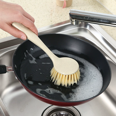 Bàn chải rửa chén bát chà nồi cán dài vệ sinh nhà bếp, bàn chải vệ sinh chùi rửa xoong nồi L1253