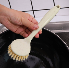 Bàn chải rửa chén bát chà nồi cán dài vệ sinh nhà bếp, bàn chải vệ sinh chùi rửa xoong nồi L1253