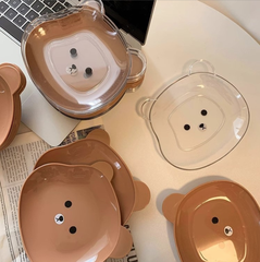 Đĩa nhổ xương hình gấu hoạt hình dễ thương, đĩa đựng đồ ăn nhẹ trái cây đựng đồ sấy khô L1314