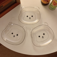 Đĩa nhổ xương hình gấu hoạt hình dễ thương, đĩa đựng đồ ăn nhẹ trái cây đựng đồ sấy khô L1314